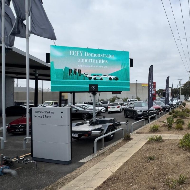 Mercedes 6sqm Digital Ad Trailer for Hire