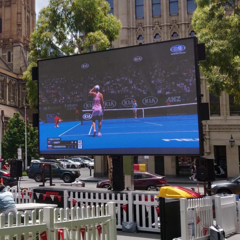 Fed Square Tennis Activation LED Trailer Screen Hire