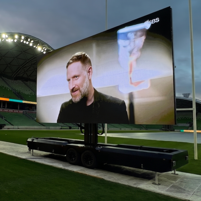 AAMI Park LED Trailer Screens FIFA World Cup 2026 28sqm (7m x 4m) P3.91mm Big Outdoor LED Screen for Hire